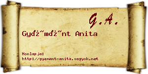 Gyémánt Anita névjegykártya