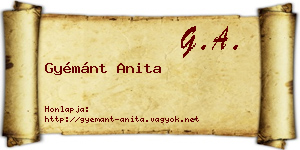 Gyémánt Anita névjegykártya